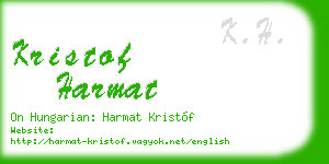 kristof harmat business card