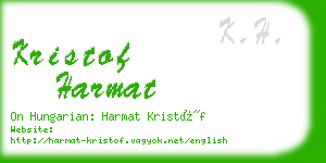 kristof harmat business card